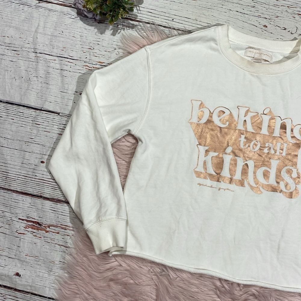 Spiritual Gangster Be Kind Cropped Crewneck Graphic Sweatshirt - Picture 6 of 9
